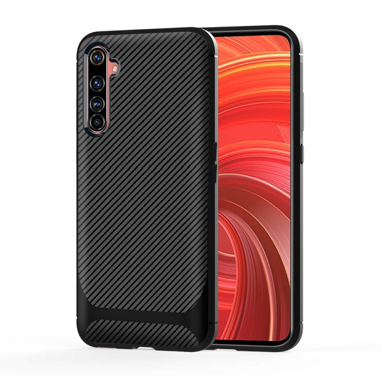 For OnePlus Nord Carbon Fiber Texture Shockproof TPU Protective Case