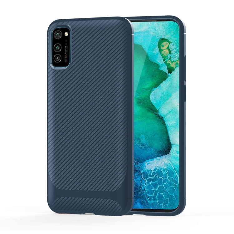 For vivo V19 / V17 (Indian Version) Carbon Fiber Texture Shockproof TPU Protective Case