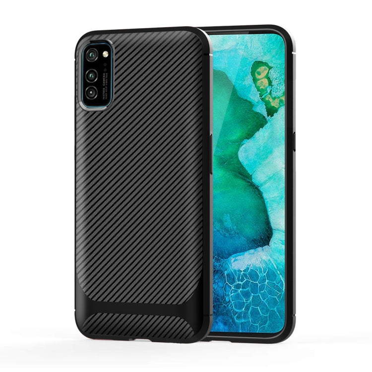 For Huawei P40 Carbon Fiber Texture Shockproof TPU Protective Case