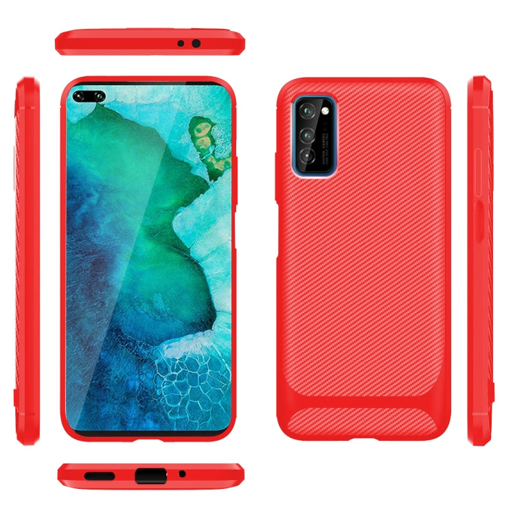 For Huawei P40 Carbon Fiber Texture Shockproof TPU Protective Case
