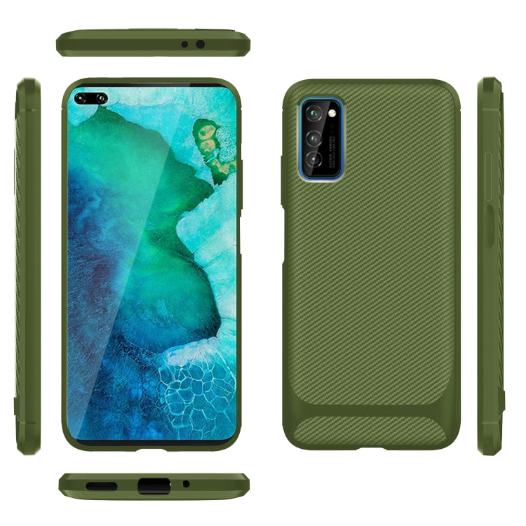 For Huawei P40 Carbon Fiber Texture Shockproof TPU Protective Case