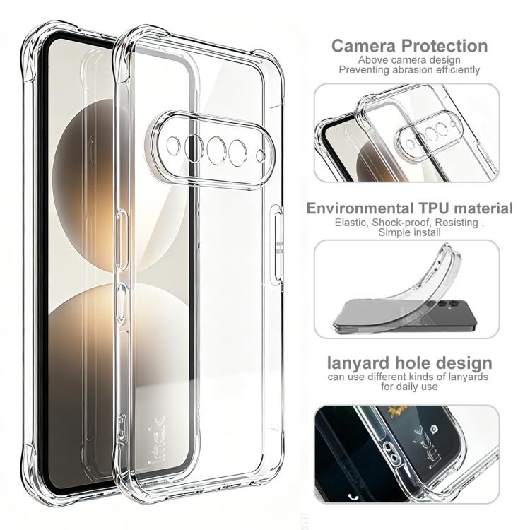 For Natural AI Phone 5G imak Shockproof Airbag TPU Phone Case - Transparent