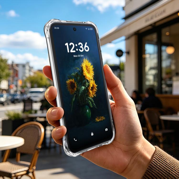 For TCL NxtPaper 70 Pro 5G imak Shockproof Airbag TPU Phone Case - Transparent