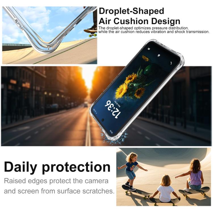 For TCL NxtPaper 70 Pro 5G imak Shockproof Airbag TPU Phone Case - Transparent