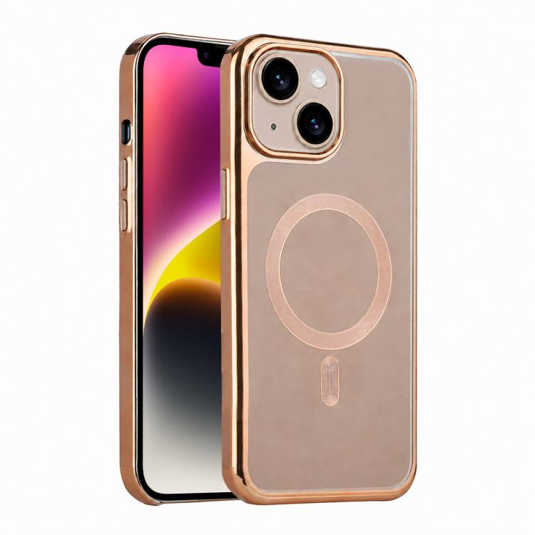 For iPhone 14 Flowing Gold Phantom Magnetic Shockproof Phone Case