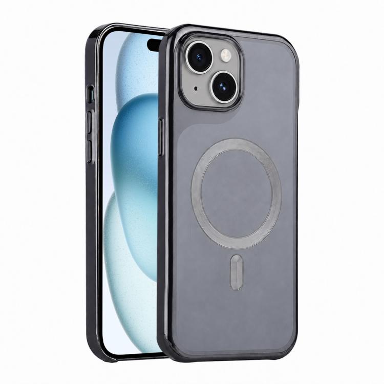 For iPhone 15 Flowing Gold Phantom Magnetic Shockproof Phone Case