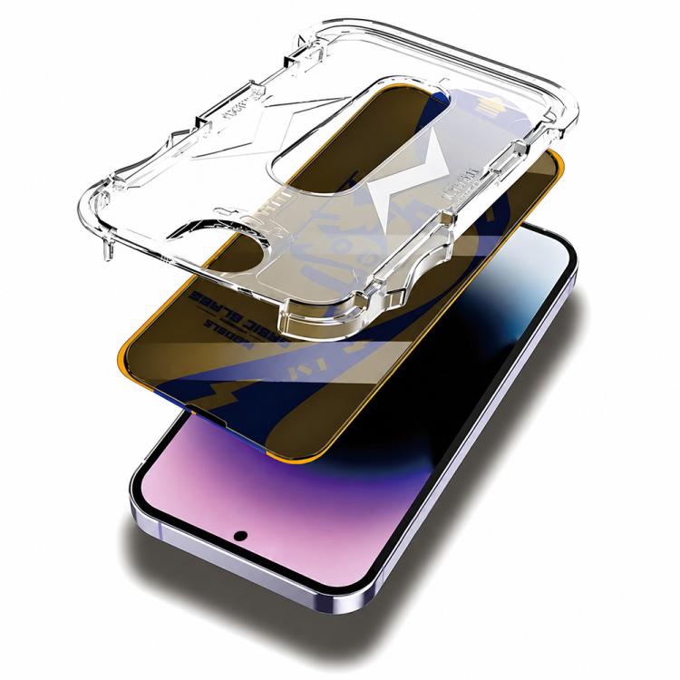 For Galaxy S23+ 5G 10pcs MEIDELE Easy Install Dust-proof Box Privacy Tempered Glass Film with Lens Film, Support Ultrasonic Unlock