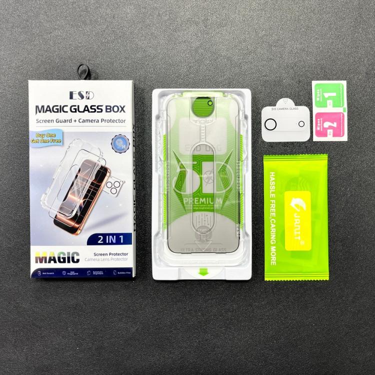 For iPhone Air 10pcs 5D Curved Easy Install Dust-proof Box Privacy Edge-to-Edge Tempered Glass Film with Lens Film