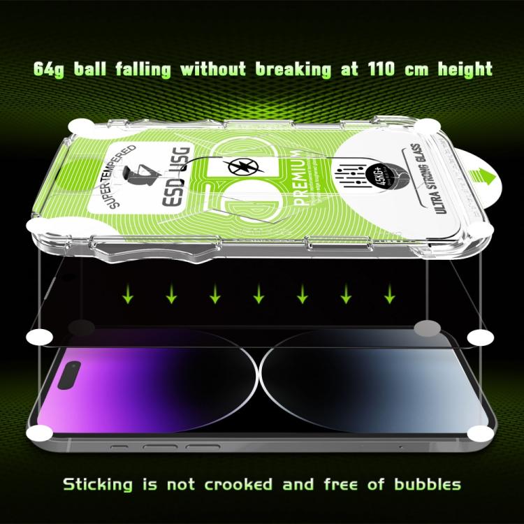 For iPhone 16 Plus 10pcs 5D Curved Easy Install Dust-proof Box Privacy Edge-to-Edge Tempered Glass Film with Lens Film