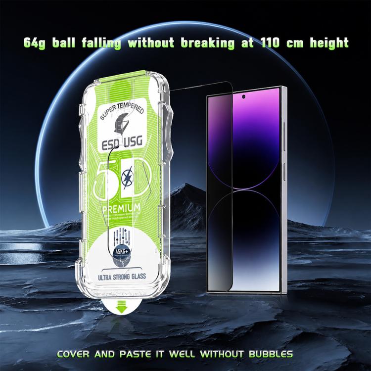 For Galaxy S26 Ultra 5G 10pcs 5D Curved Easy Install Dust-proof Box Privacy Edge-to-Edge Tempered Glass Film, Support Ultrasonic Unlock