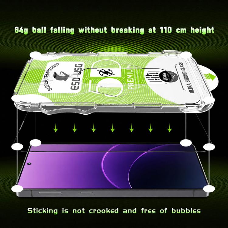 For Galaxy S23+ 5G 10pcs 5D Curved Easy Install Dust-proof Box Privacy Edge-to-Edge Tempered Glass Film with Lens Film, Support Ultrasonic Unlock