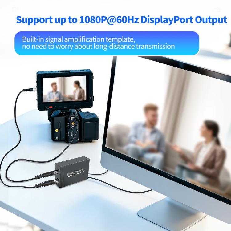 NK-L008 SDI to DP Loop Audio Video Converter - Grey