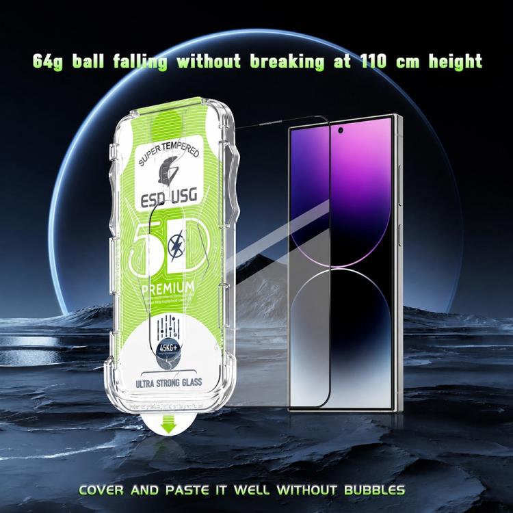 For Galaxy S26+ 5G 10pcs 5D Curved Easy Install Dust-proof Box Edge-to-Edge HD Tempered Glass Film, Support Ultrasonic Unlock
