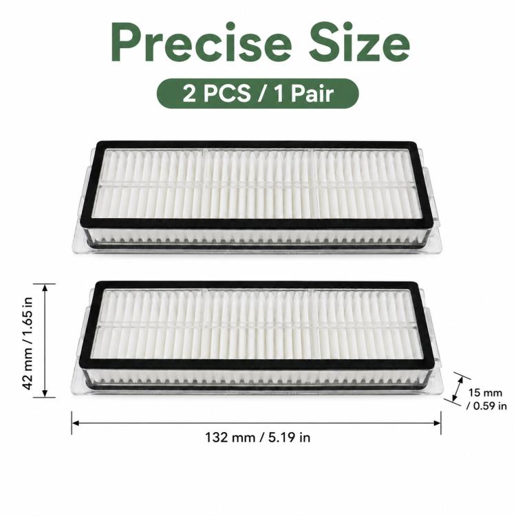 Replacement Accessories for Xiaomi Mijia 5C OV42CN Robot Vacuum Cleaner, Specification:Dual Filter