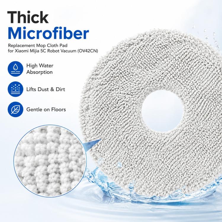 Replacement Accessories for Xiaomi Mijia 5C OV42CN Robot Vacuum Cleaner, Specification:Fine Mop Pad