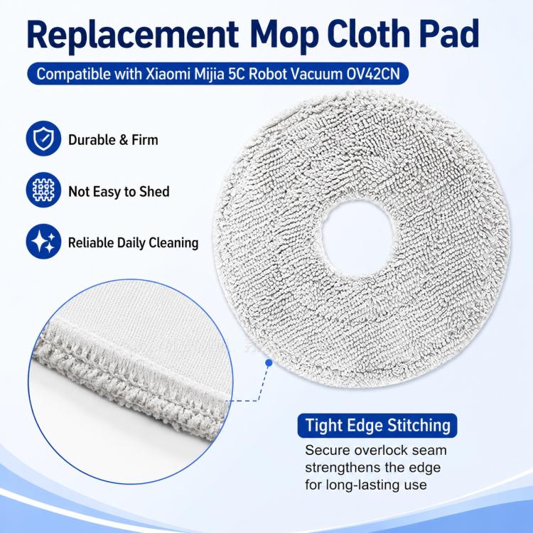 Replacement Accessories for Xiaomi Mijia 5C OV42CN Robot Vacuum Cleaner, Specification:Fine Mop Pad