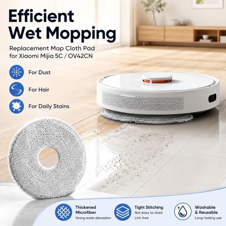 Replacement Accessories for Xiaomi Mijia 5C OV42CN Robot Vacuum Cleaner, Specification:Fine Mop Pad