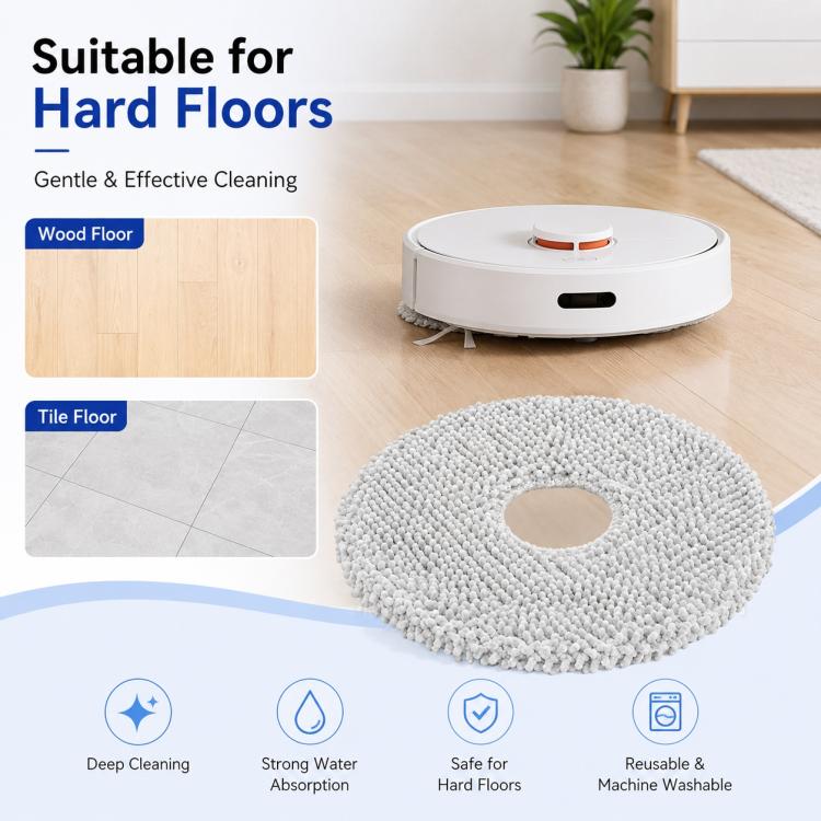 Replacement Accessories for Xiaomi Mijia 5C OV42CN Robot Vacuum Cleaner, Specification:Thick Stripe Mop Pad