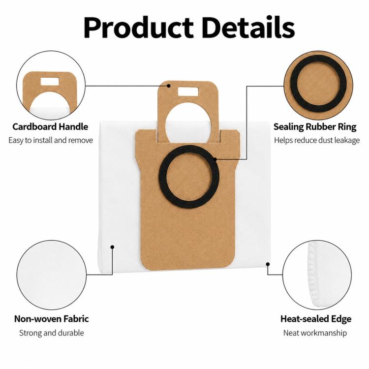 Replacement Accessories for Xiaomi Mijia 5C OV42CN Robot Vacuum Cleaner, Specification:Dust Bag