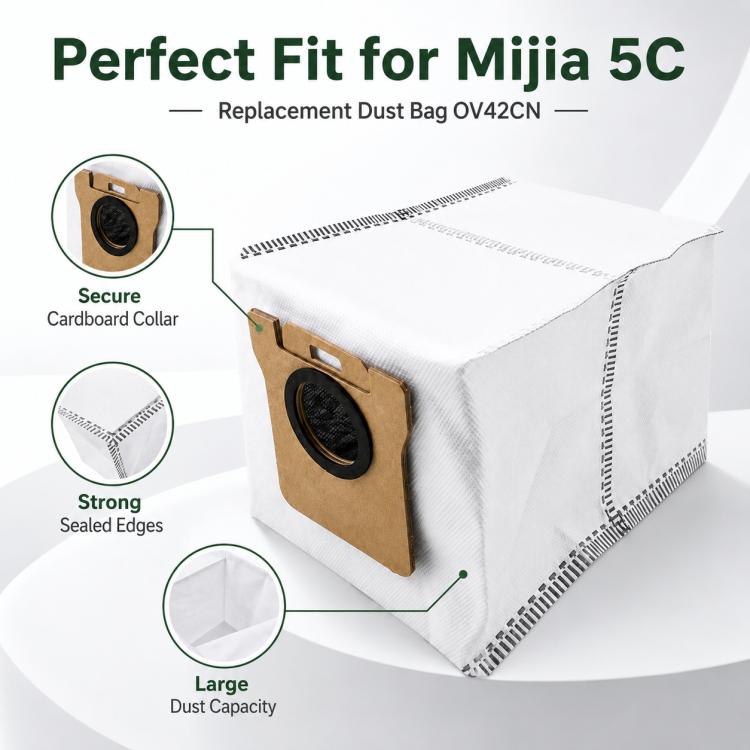 Replacement Accessories for Xiaomi Mijia 5C OV42CN Robot Vacuum Cleaner, Specification:Activated Carbon Dust Bag