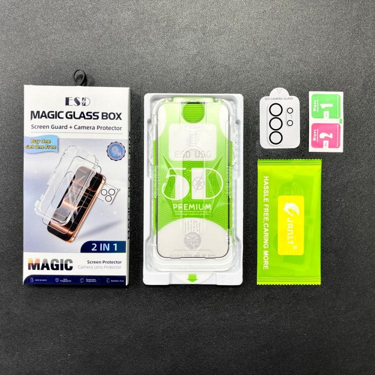 For Galaxy S26 Ultra 5G 10pcs 5D Curved Easy Install Dust-proof Box Edge-to-Edge HD Tempered Glass Film with Lens Film, Support Ultrasonic Unlock