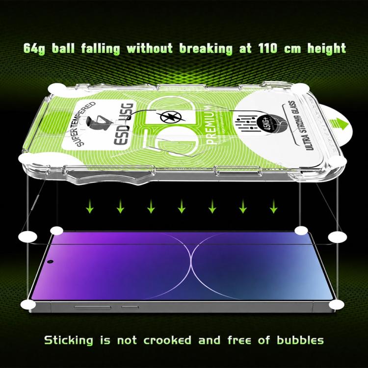 For Galaxy S25 5G / S24 5G 10pcs 5D Curved Easy Install Dust-proof Box Edge-to-Edge HD Tempered Glass Film with Lens Film, Support Ultrasonic Unlock