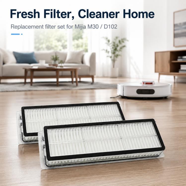 Replacement Accessories for Xiaomi Mijia M30 Robot Vacuum Cleaner, Specification:Dual Filter