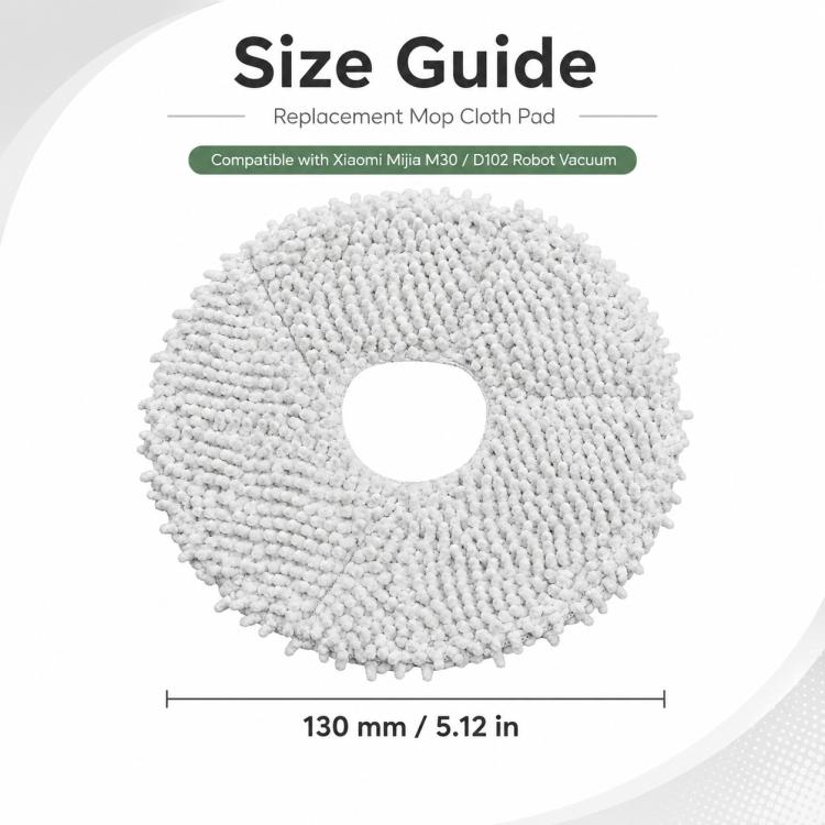 Replacement Accessories for Xiaomi Mijia M30 Robot Vacuum Cleaner, Specification:Thick Stripe Mop Pad