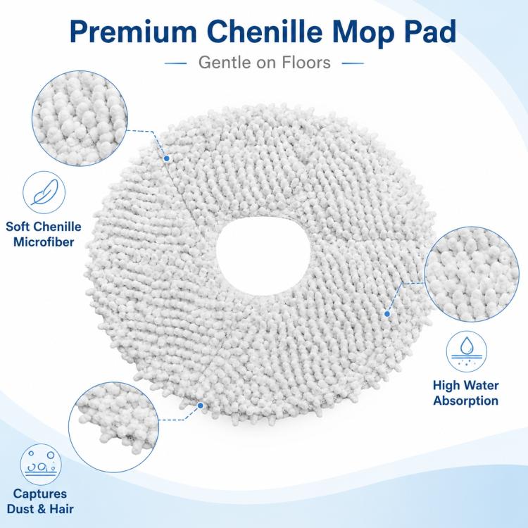 Replacement Accessories for Xiaomi Mijia M30 Robot Vacuum Cleaner, Specification:Thick Stripe Mop Pad