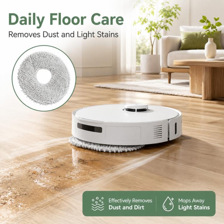 Replacement Accessories for Xiaomi Mijia M30 Robot Vacuum Cleaner, Specification:Thick Stripe Mop Pad