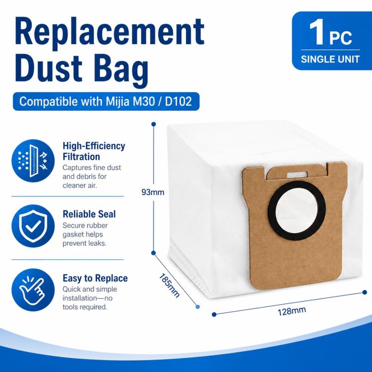 Replacement Accessories for Xiaomi Mijia M30 Robot Vacuum Cleaner, Specification:Dust Bag