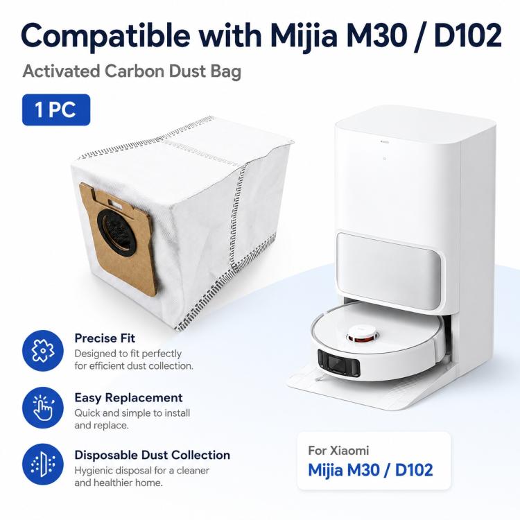 Replacement Accessories for Xiaomi Mijia M30 Robot Vacuum Cleaner, Specification:Activated Carbon Dust Bag