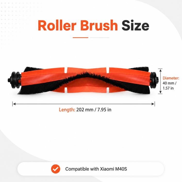 Replacement Accessories for Xiaomi Mijia M40 S Robot Vacuum Cleaner, Specification:Main Brush