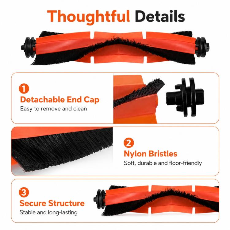 Replacement Accessories for Xiaomi Mijia M40 S Robot Vacuum Cleaner, Specification:Main Brush