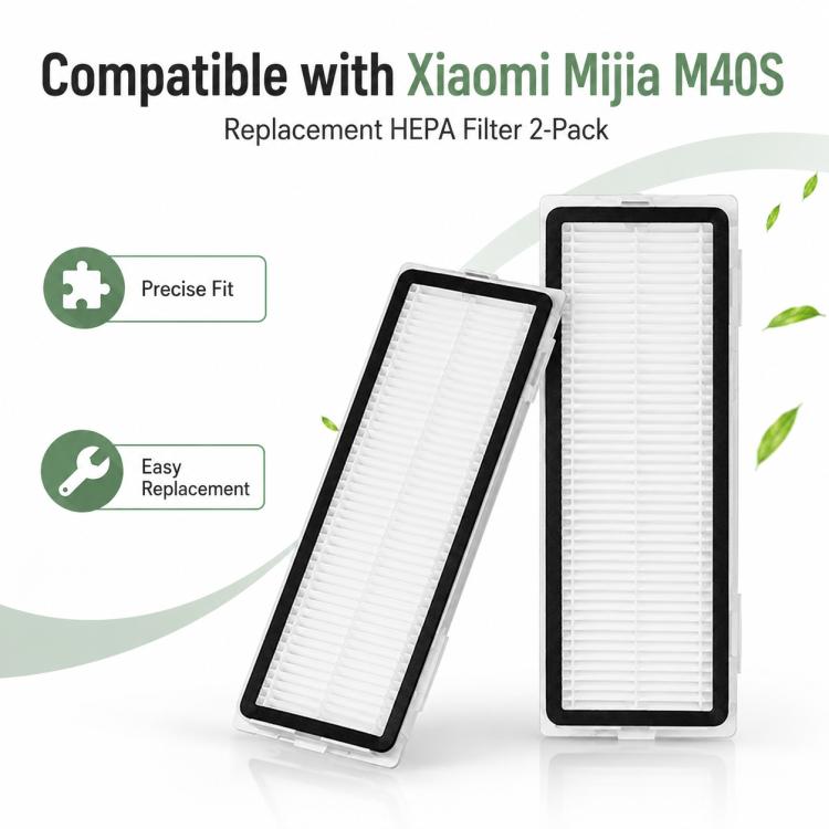 Replacement Accessories for Xiaomi Mijia M40 S Robot Vacuum Cleaner, Specification:Dual Filter