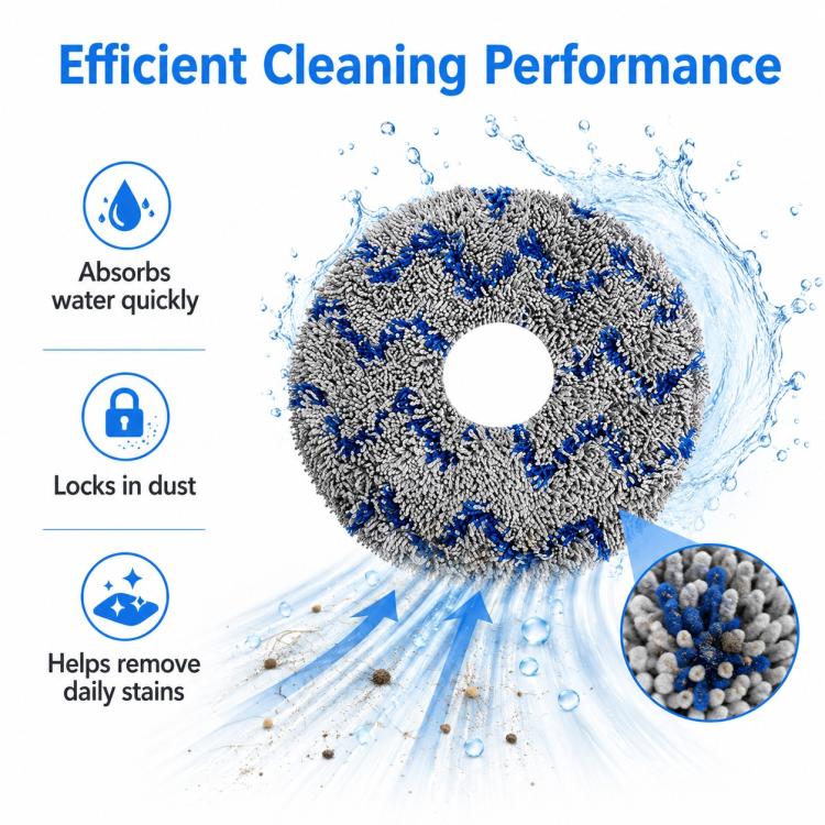 Replacement Accessories for Xiaomi Mijia M40 S Robot Vacuum Cleaner, Specification:Blue Striped Mop Pad