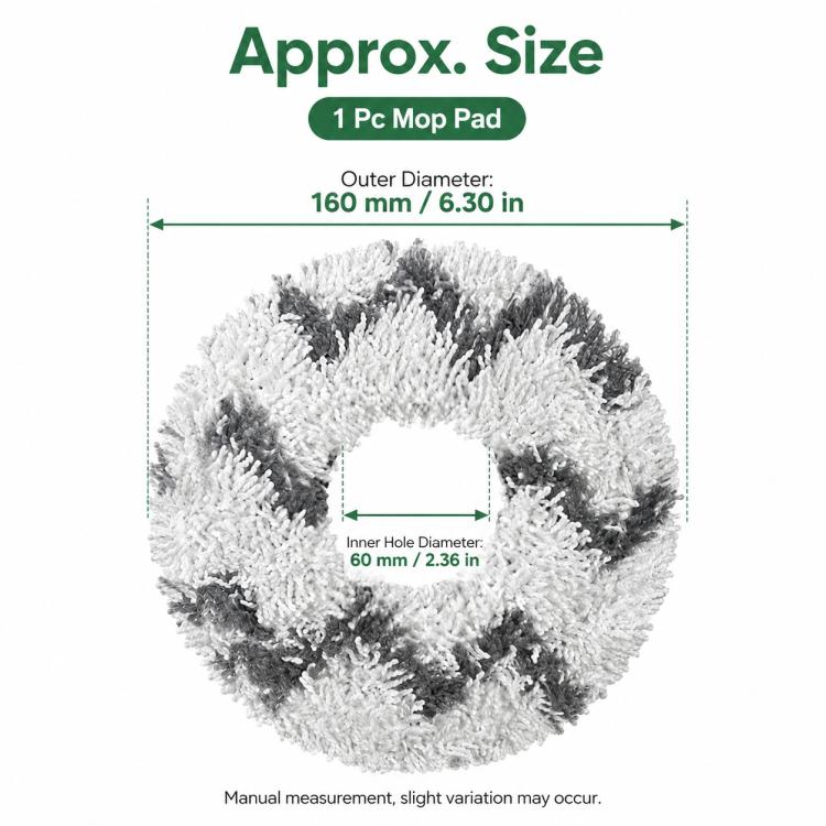 Replacement Accessories for Xiaomi Mijia M40 S Robot Vacuum Cleaner, Specification:White Striped Mop Pad