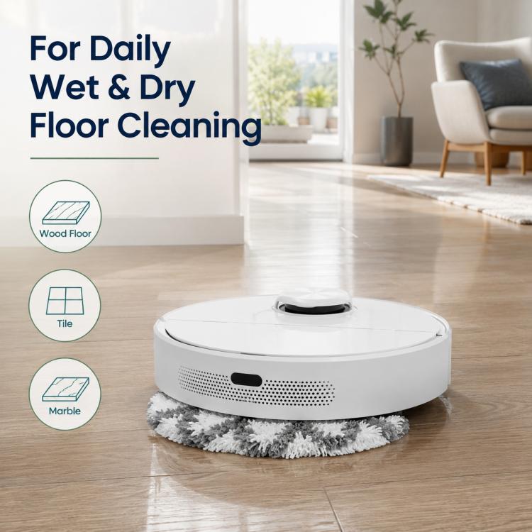Replacement Accessories for Xiaomi Mijia M40 S Robot Vacuum Cleaner, Specification:White Striped Mop Pad