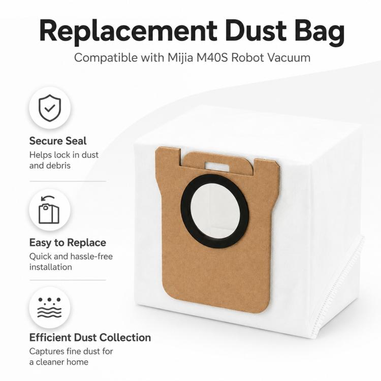 Replacement Accessories for Xiaomi Mijia M40 S Robot Vacuum Cleaner, Specification:Dust Bag