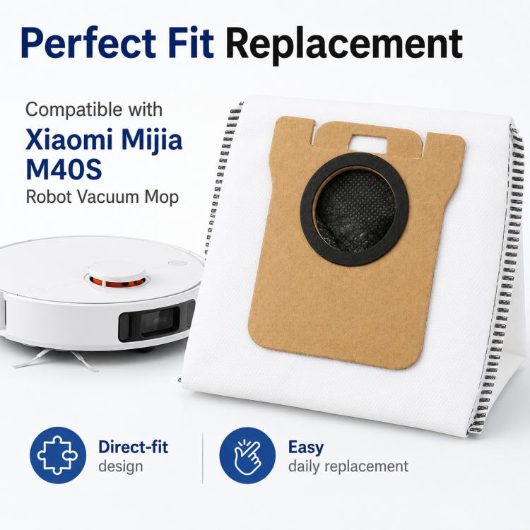 Replacement Accessories for Xiaomi Mijia M40 S Robot Vacuum Cleaner, Specification:Activated Carbon Dust Bag