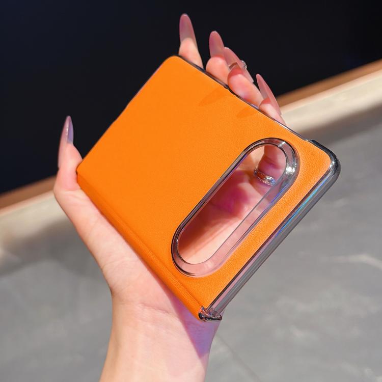 For Huawei Pura X Max Dual-Hinge Magnetic Ring PC Hybrid PU Phone Case