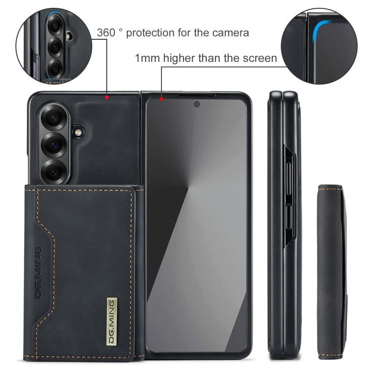 For Galaxy Z Fold7 5G DG.MING M2 Series 3-Fold Multi Card Bag + Magnetic Phone Case