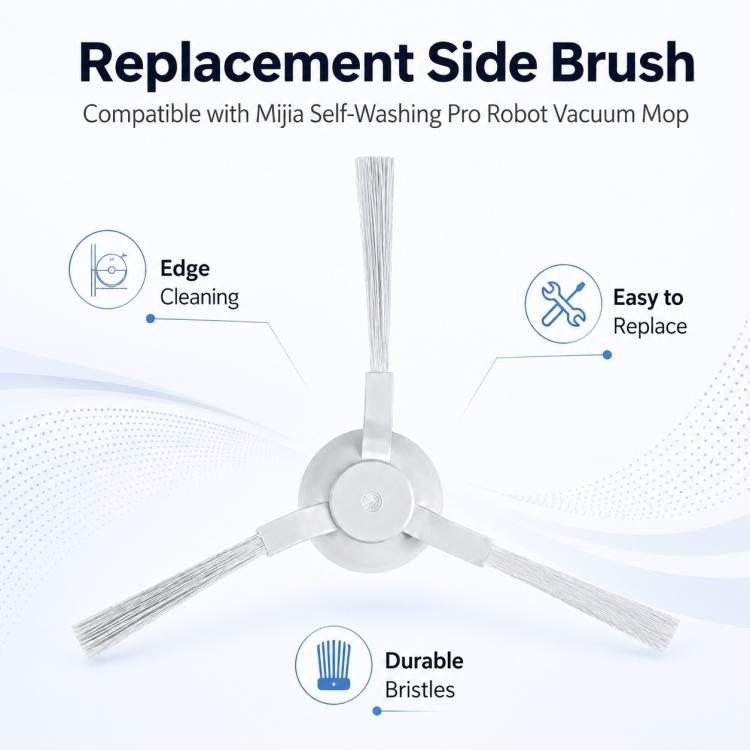 Robot Vacuum Cleaner Replacement Accessories for Xiaomi Mijia Robot Vacuum Mop Pro, Specification:Triangle Side Brush