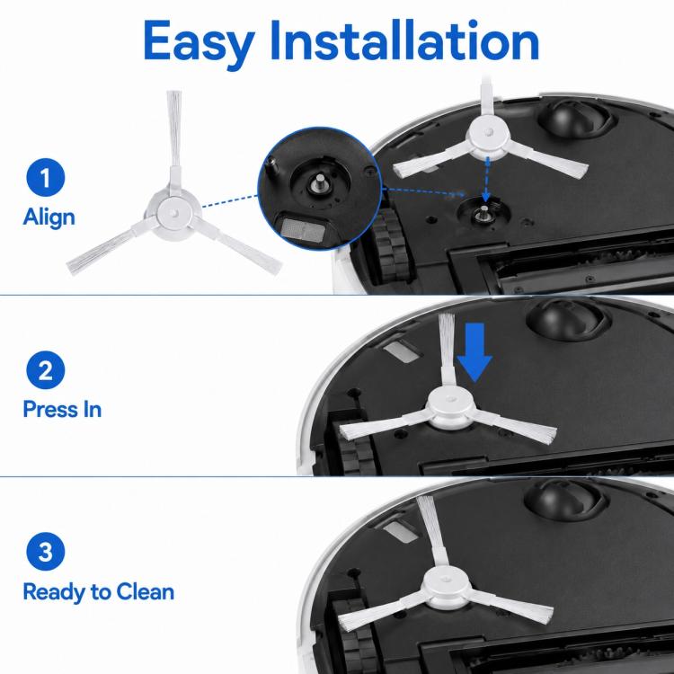 Robot Vacuum Cleaner Replacement Accessories for Xiaomi Mijia Robot Vacuum Mop Pro, Specification:Triangle Side Brush