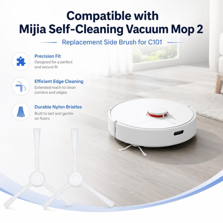 Robot Vacuum Cleaner Replacement Accessories for Xiaomi Mijia Robot Vacuum Mop 2, Specification:Dual Side Brush