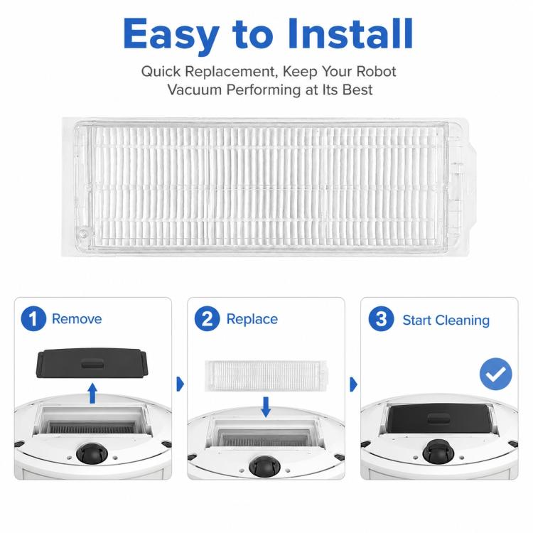 Robot Vacuum Cleaner Replacement Accessories for Xiaomi Mijia Robot Vacuum Mop 2, Specification:Dual Filter