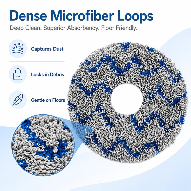 Robot Vacuum Cleaner Replacement Accessories for Xiaomi Mijia Robot Vacuum Mop 2, Specification:Blue Striped Mop Pad