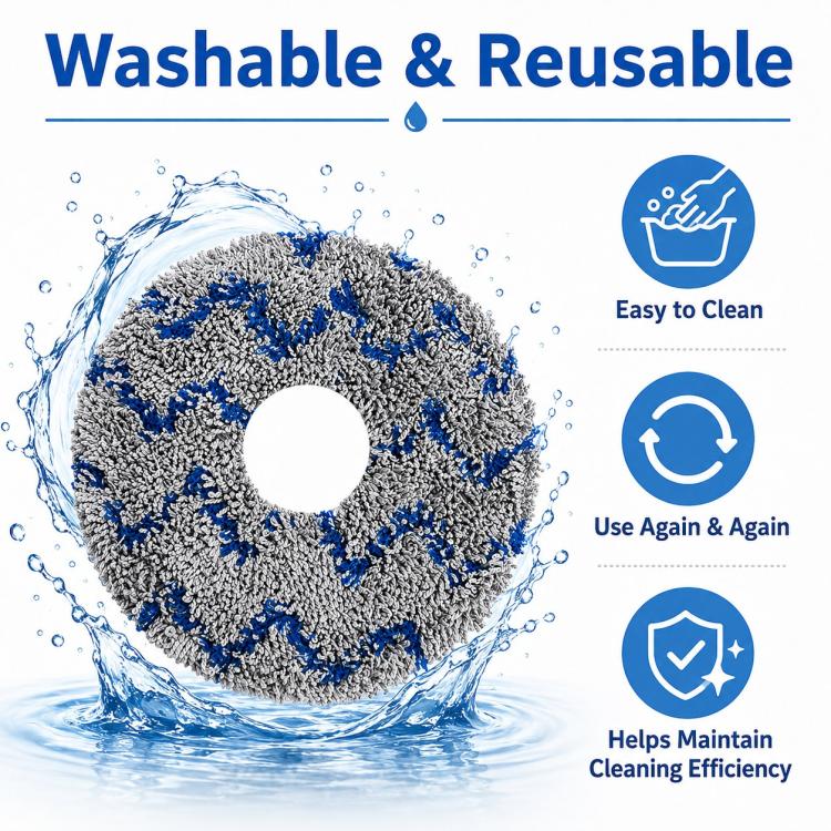 Robot Vacuum Cleaner Replacement Accessories for Xiaomi Mijia Robot Vacuum Mop 2, Specification:Blue Striped Mop Pad