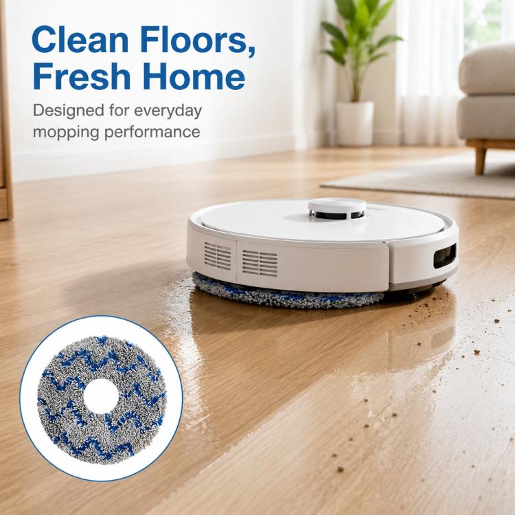 Robot Vacuum Cleaner Replacement Accessories for Xiaomi Mijia Robot Vacuum Mop 2, Specification:Blue Striped Mop Pad