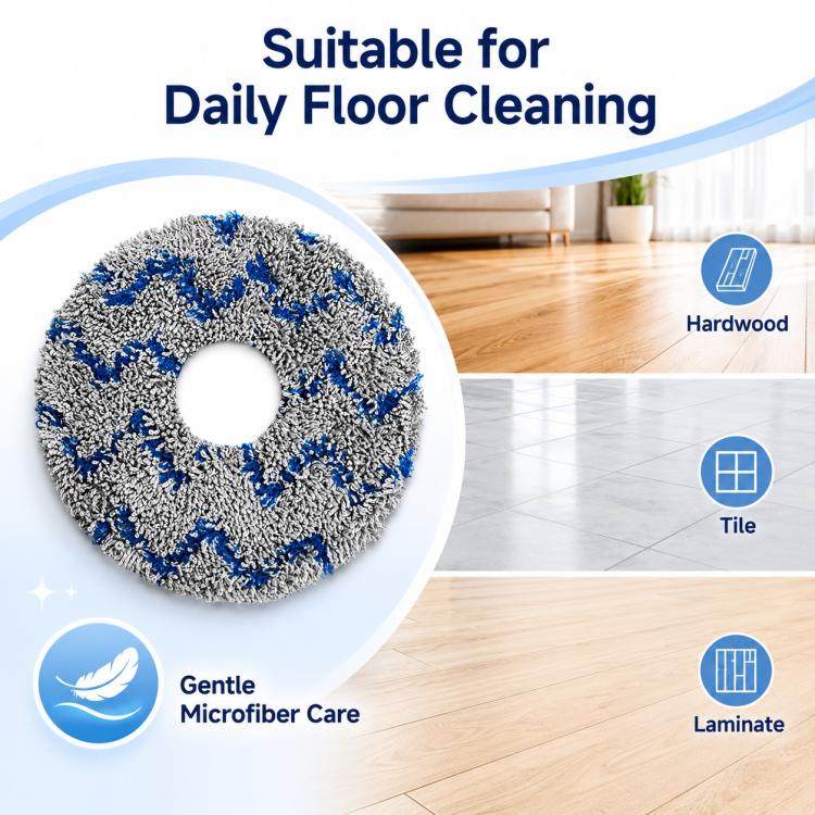 Robot Vacuum Cleaner Replacement Accessories for Xiaomi Mijia Robot Vacuum Mop 2, Specification:Blue Striped Mop Pad